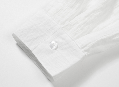 竹天丝口袋薄款衬衫 bamboo tencel long-sleeved shirt for women