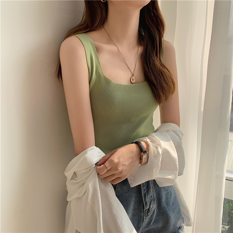 Square Neck Knit Tank 方领针织背心*8Colors