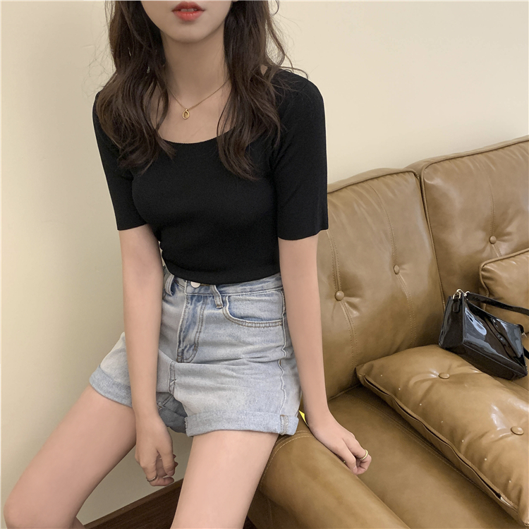 Classic Ice Silk Square Tee 复古方领冰丝T恤*8 Colors