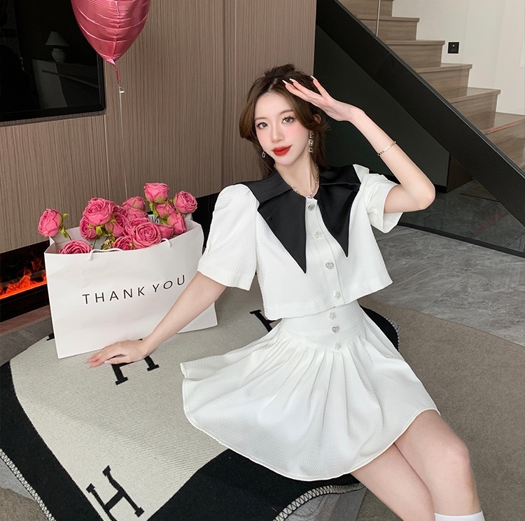 Tweed Luxe Two-Piece法式小香风套装*white M