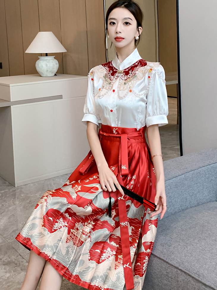 5866 Midi Horse-face skirt Set 中长款马面裙套装