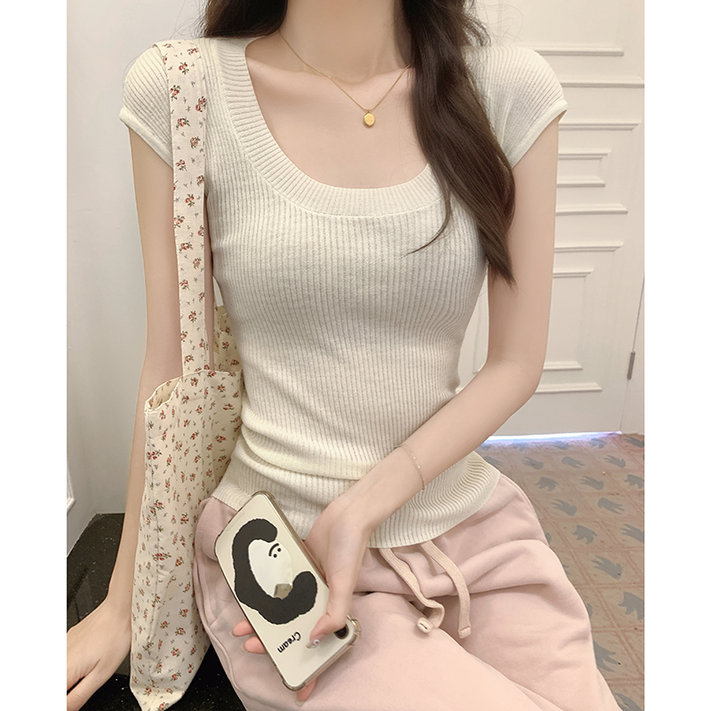 Basic Knit Tee 薄款简约针织上衣*4 Colors