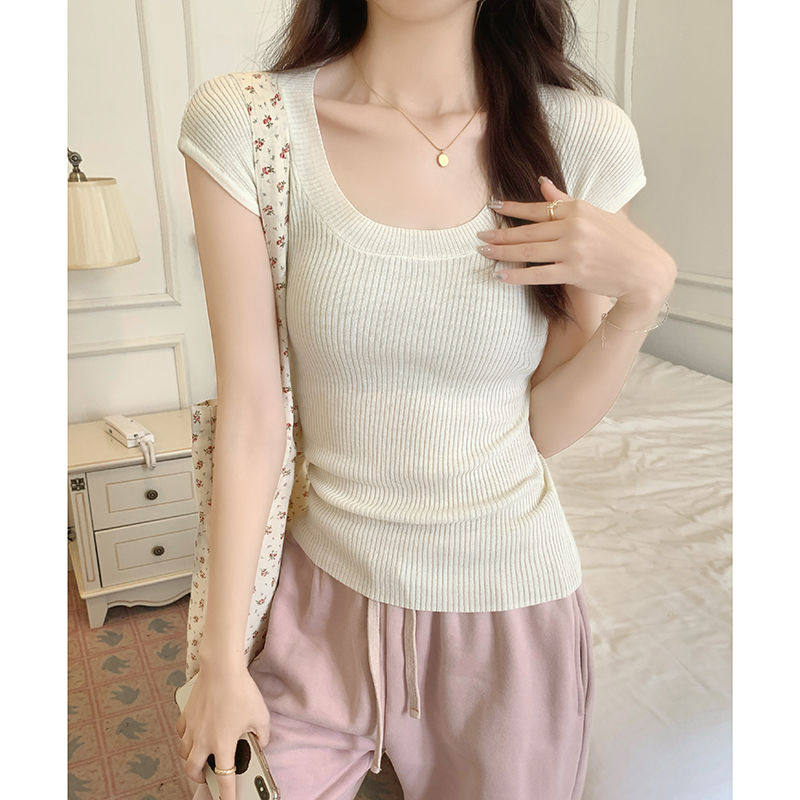 Basic Knit Tee 薄款简约针织上衣*4 Colors