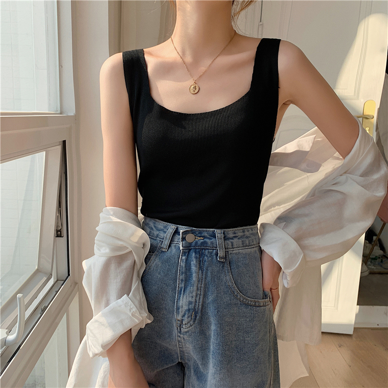 Square Neck Knit Tank 方领针织背心*8Colors