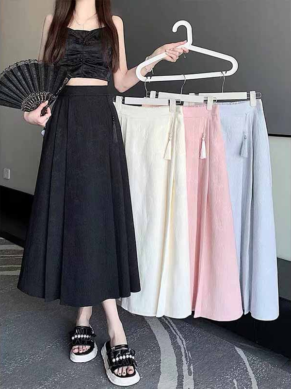 提花高腰半身裙 High Waist Skirt for Women