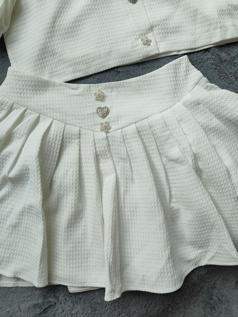 Tweed Luxe Two-Piece法式小香风套装*white M