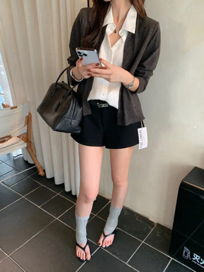 EVERYDAY Linen Layered Shirt 气质通勤亚麻假两件衬衫*2 Colors