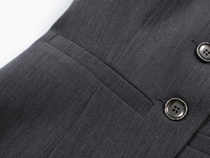 Bow Chic Vest & Skirt Set 蝴蝶结西装马甲百褶短裙套装