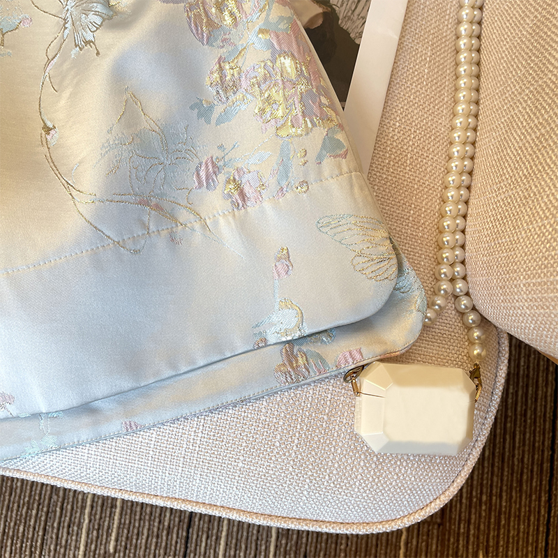 Real Shot Spot New Chinese Jacquard Skirt Female 2024 Spring and Autumn Retro National Style A- line Skirt Short Culottes