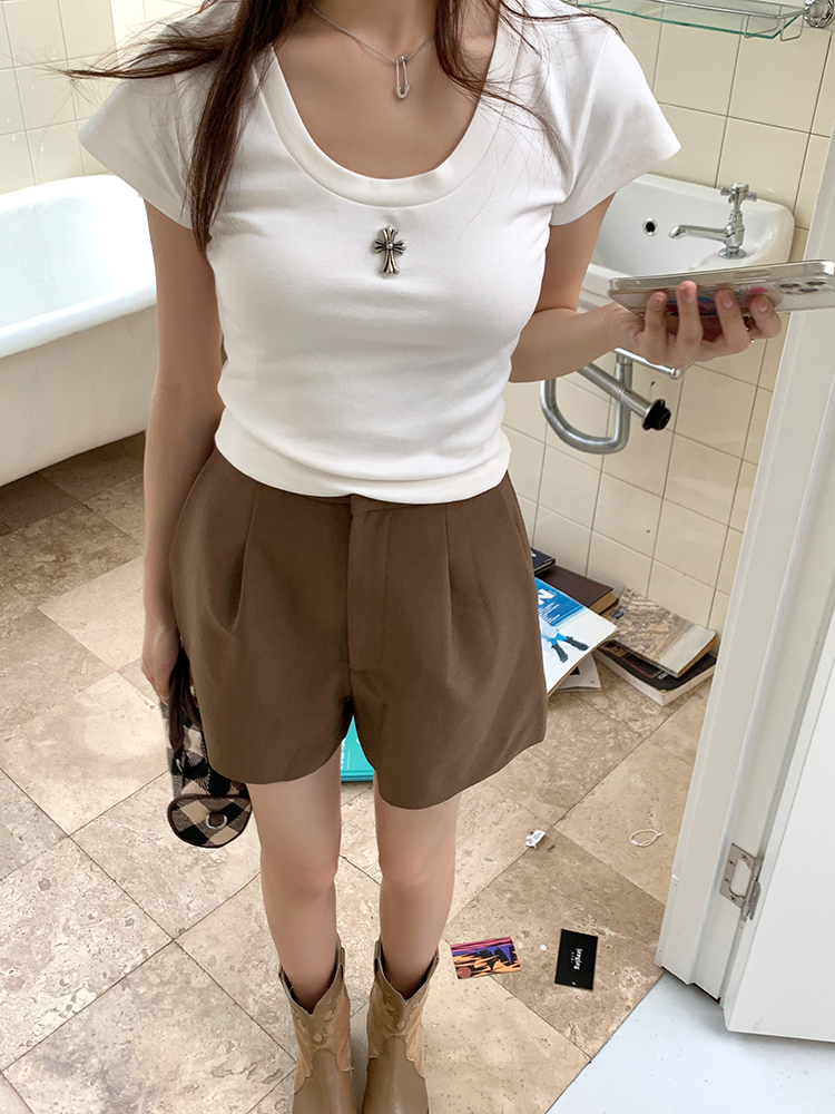 Flared Pleated Casual Shorts A字打褶宽松短裤*2Colors