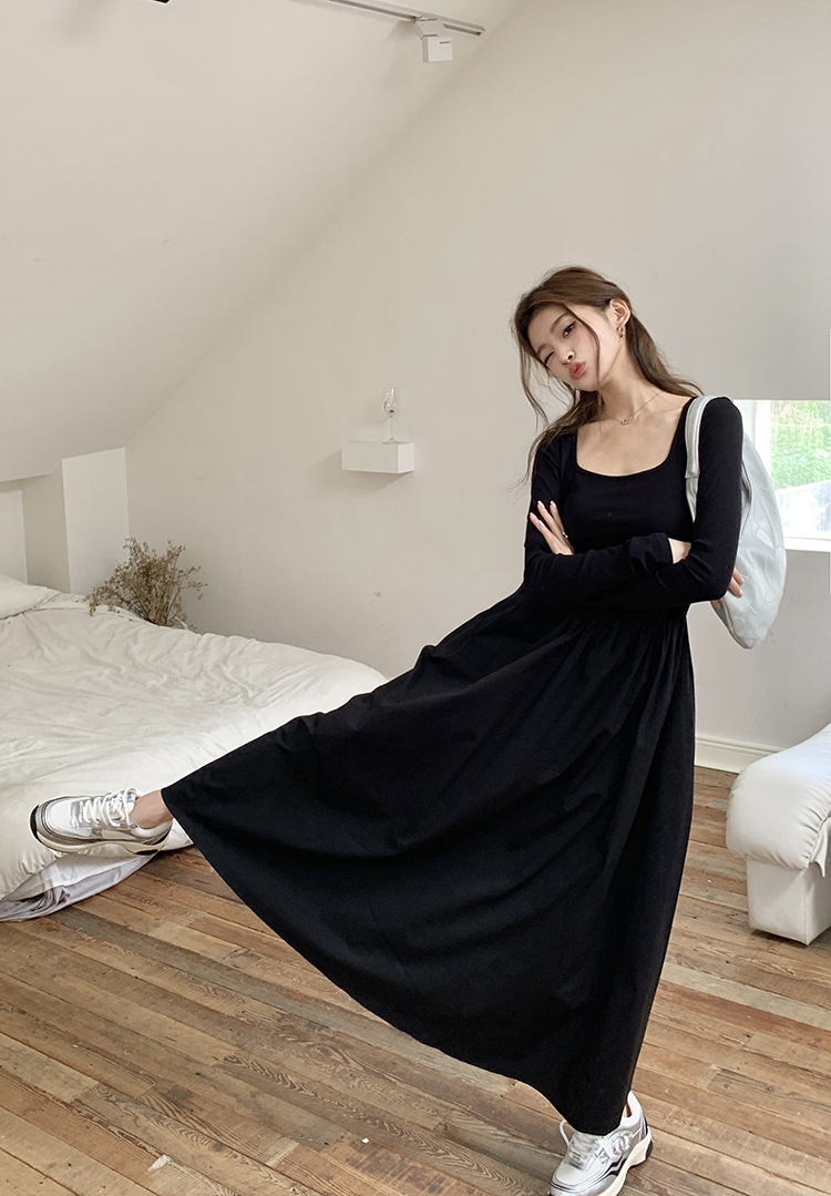 Fiona Long Sleeve Knitted Dress 方领长袖针织连衣裙*2 Colors 