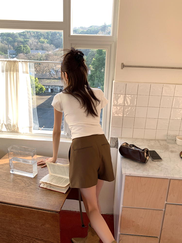 Flared Pleated Casual Shorts A字打褶宽松短裤*2Colors