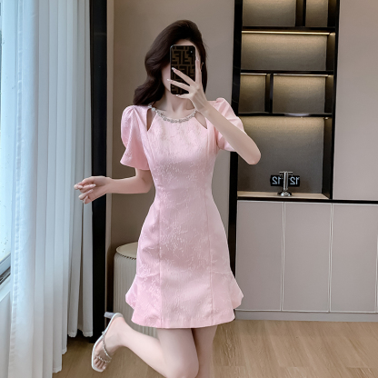 2024 Summer New Dress Slim-Fit Slimming High-End Exquisite Midi Dress for Women