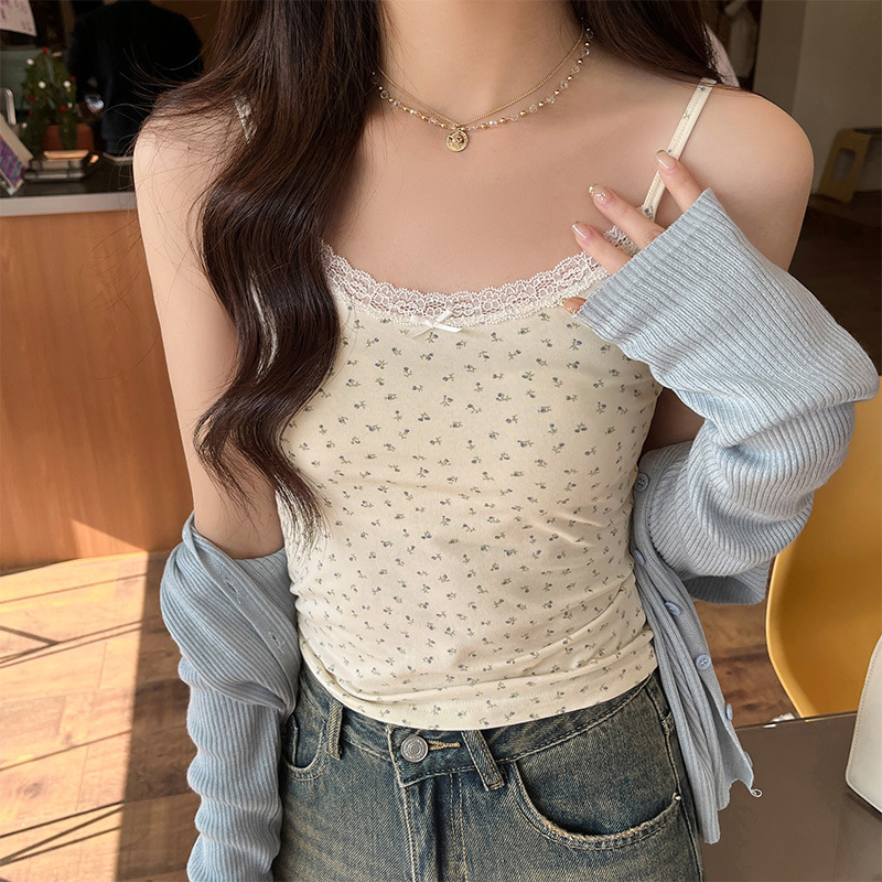 Vintage Floral Lace Cami 碎花蕾丝小吊带*3 Colors