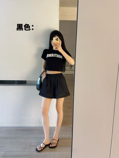 Eyelet A-Line Shorts 镂空A字短裤*4 Colors