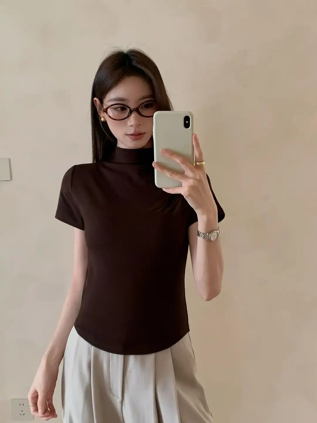 半高领短袖T恤*6 Colors