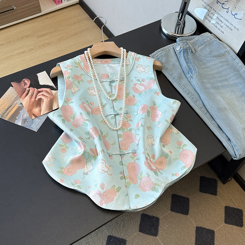 LUMEA Satin Rose Vest 缎面蔷薇马甲#051 * 2 Colors