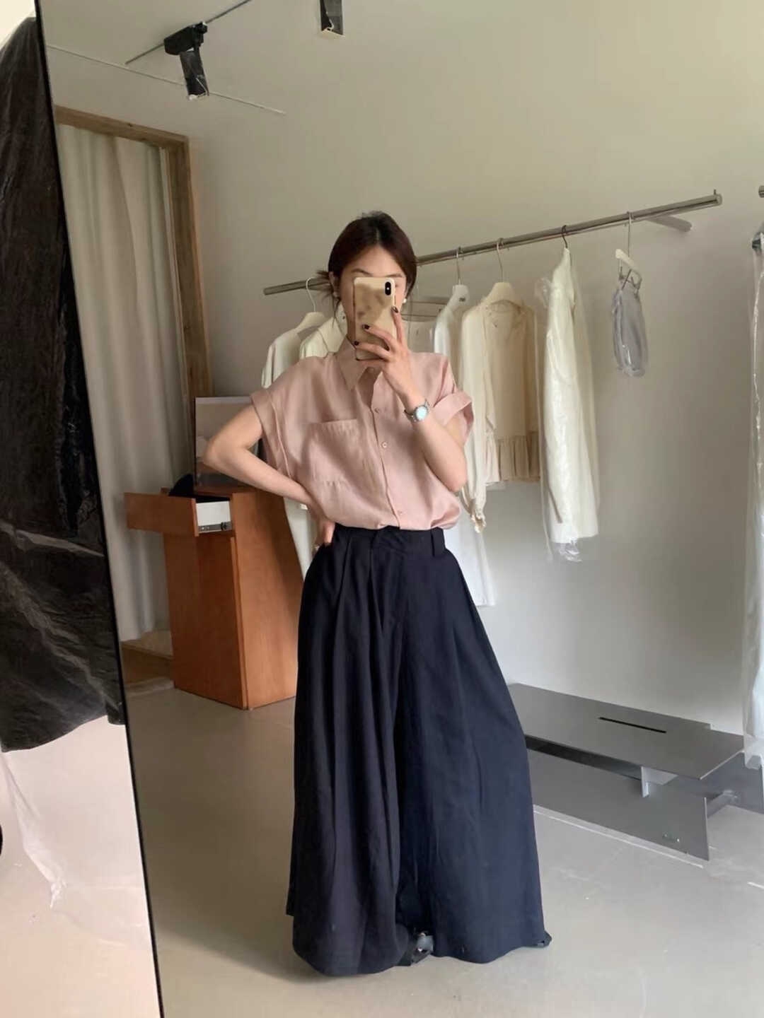 Rolled-Sleeve Short-Sleeve Shirt 卷边百搭短袖衬衫*11 Colors