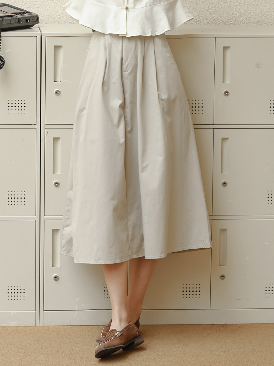 Basic A-Line Flare Skirt 简约A字大摆半身裙