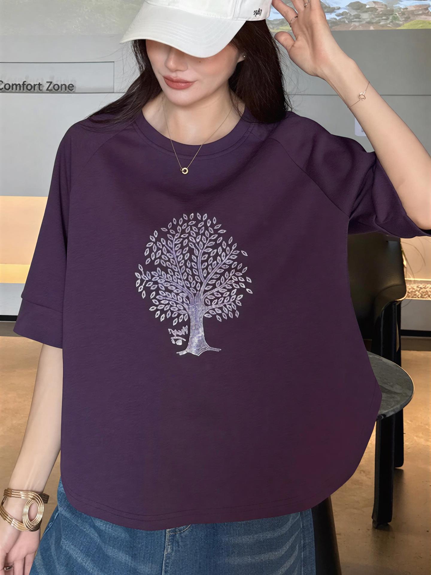 Rhinestone Moon Tree Top 亮钻月光树上衣上衣* 5 Colors