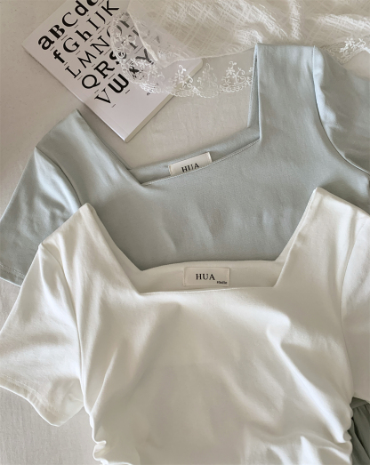 镂空方领长款连衣裙