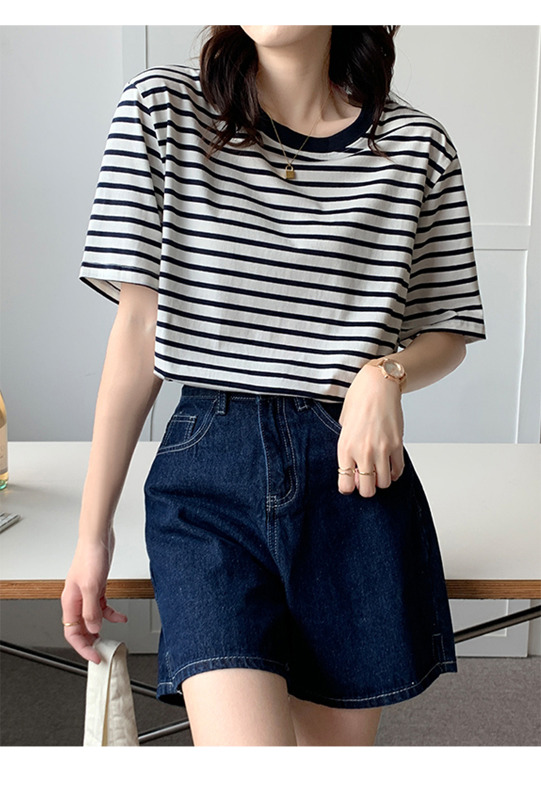 Vintage Stripe T-shirt 撞色复古条纹短袖t恤*5 Colors