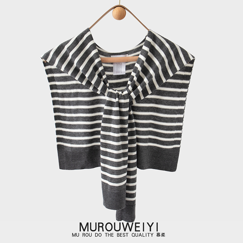 Stripe Shoulder Wrap Shawl 条纹小披肩*5 Colors