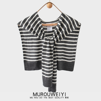 Stripe Shoulder Wrap Shawl 条纹小披肩*5 Colors
