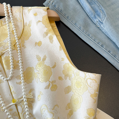 LUMEA Satin Rose Vest 缎面蔷薇马甲#051 * 2 Colors