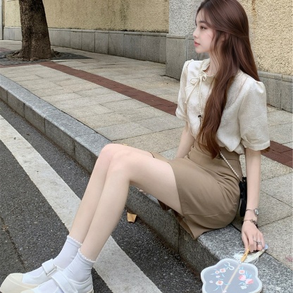 Beige Two-Piece Set茶系中式套装