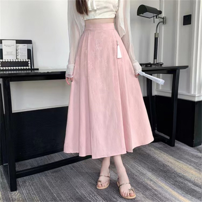 提花高腰半身裙 High Waist Skirt for Women