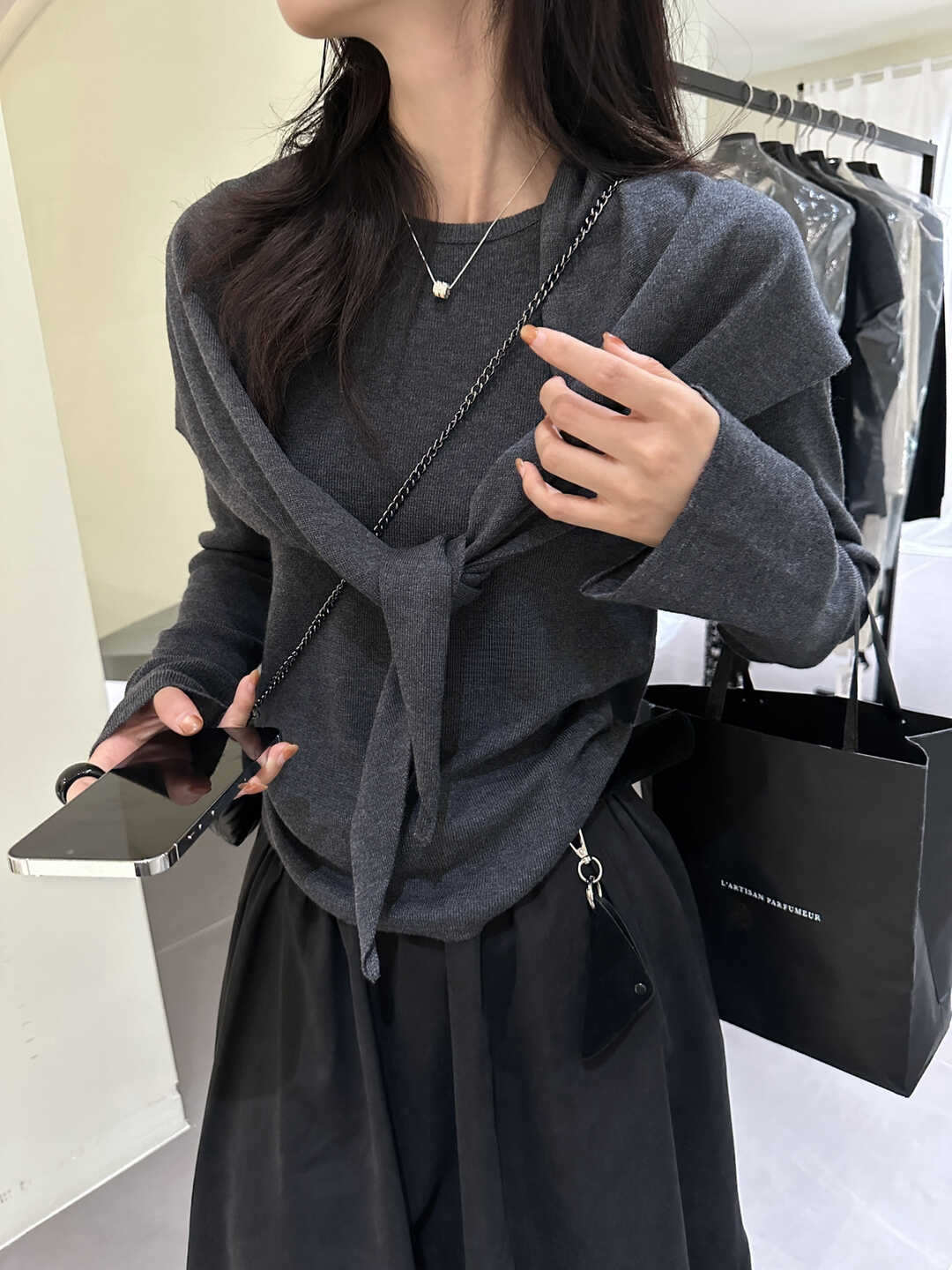  Classic Knit Top with Shawl 气质圆领针织配披肩*4 Colors