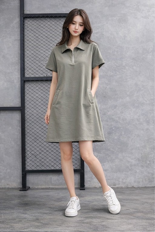 Polo Collar Dress 翻领连衣裙*4 Colors