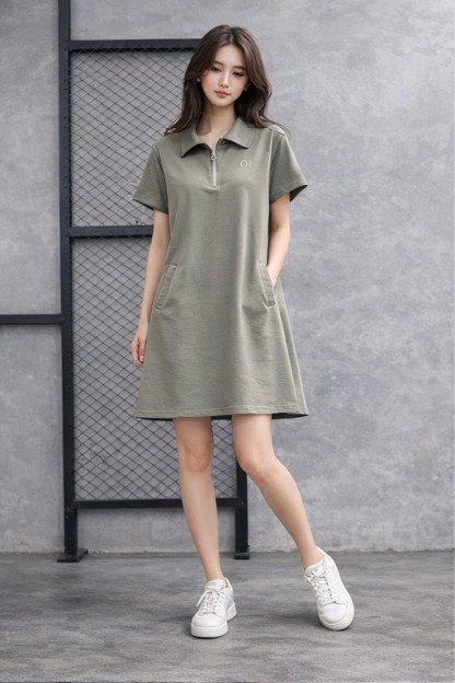Polo Collar Dress 翻领连衣裙*4 Colors