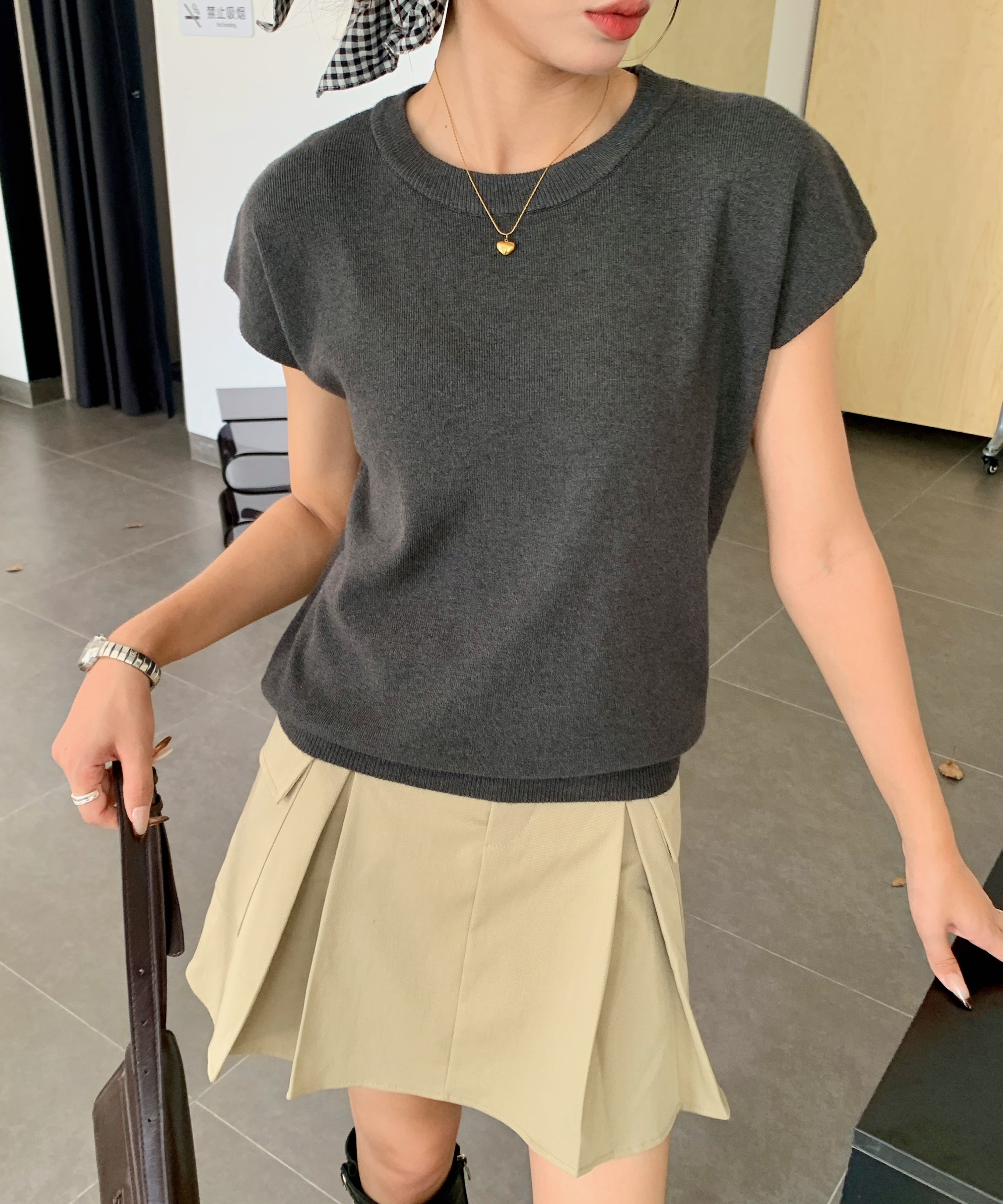 Basic Crew Neck Knit Top基础款圆领针织上衣*7 Colors