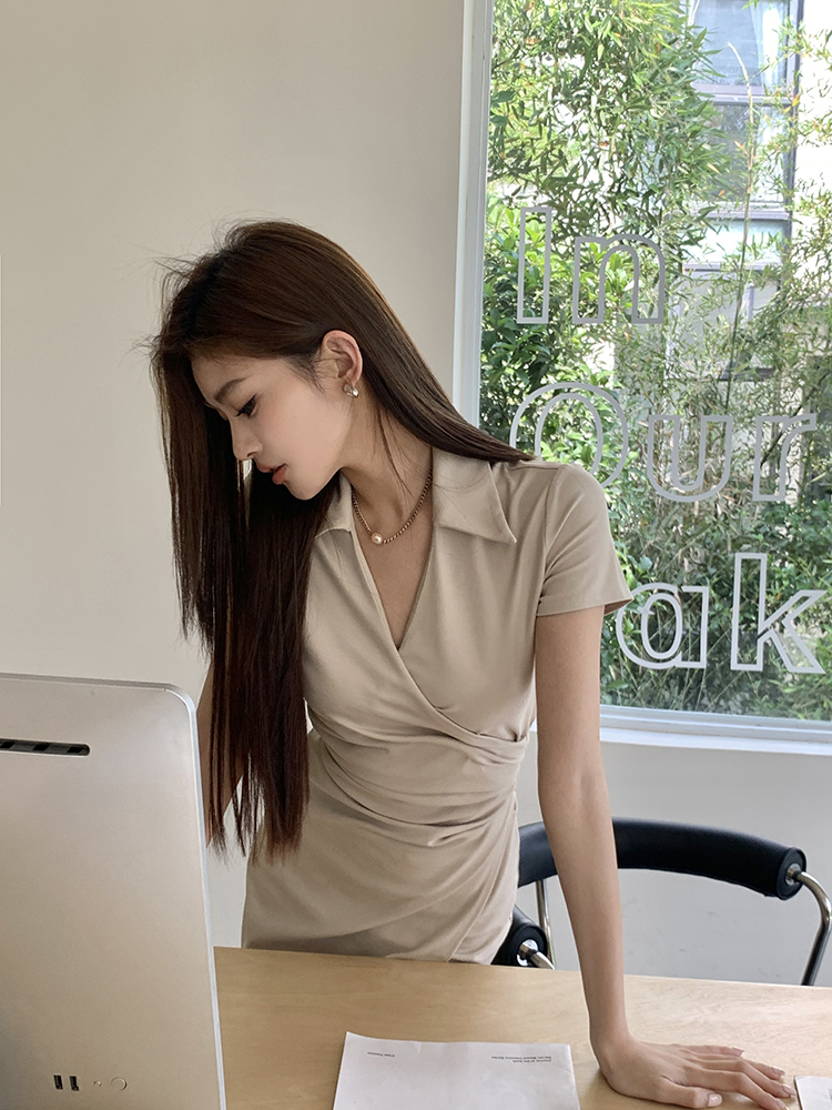 Classy OL Asymmetric Dress 气质OL风不对称连衣裙*2Colors