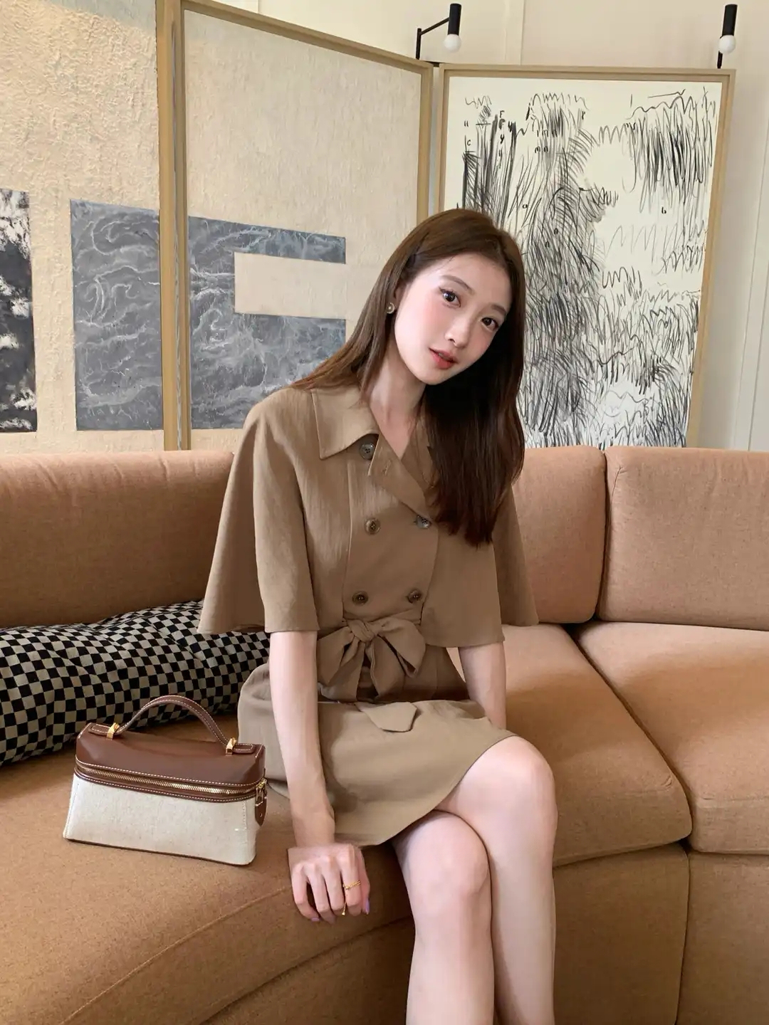 LUXE Cape-Sleeve Dress 千金斗篷设计连身裙 * 3 Colors
