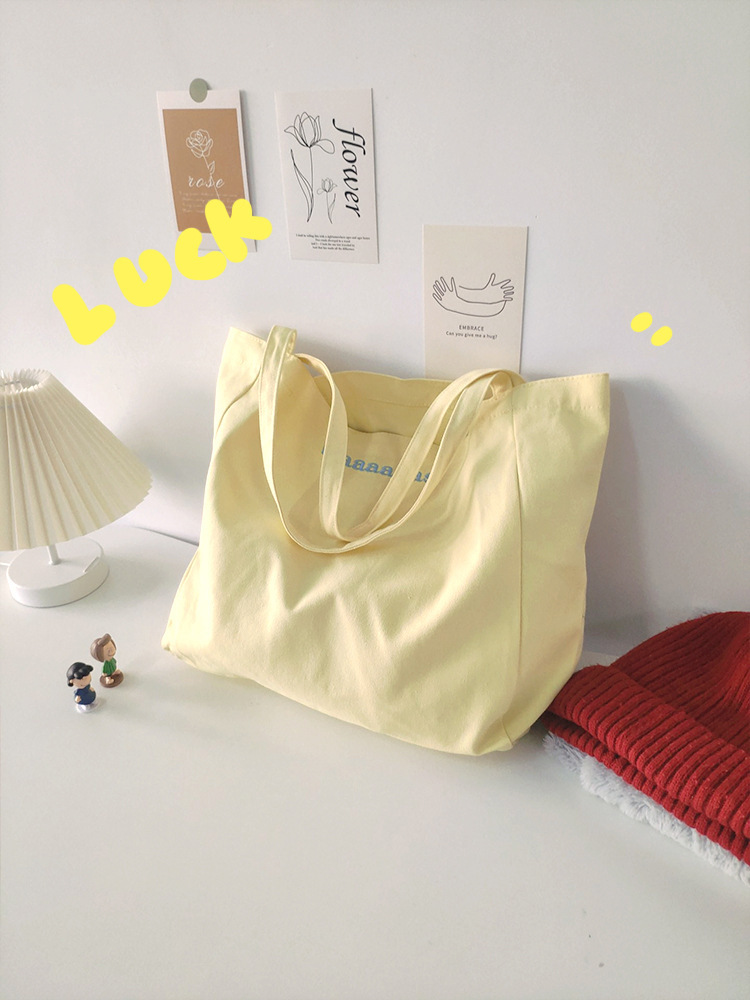 Maaas Candy-Colored Letter Canvas Bag 糖果色字母单肩手提*4Colors