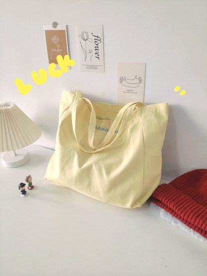 Maaas Candy-Colored Letter Canvas Bag 糖果色字母单肩手提*4Colors