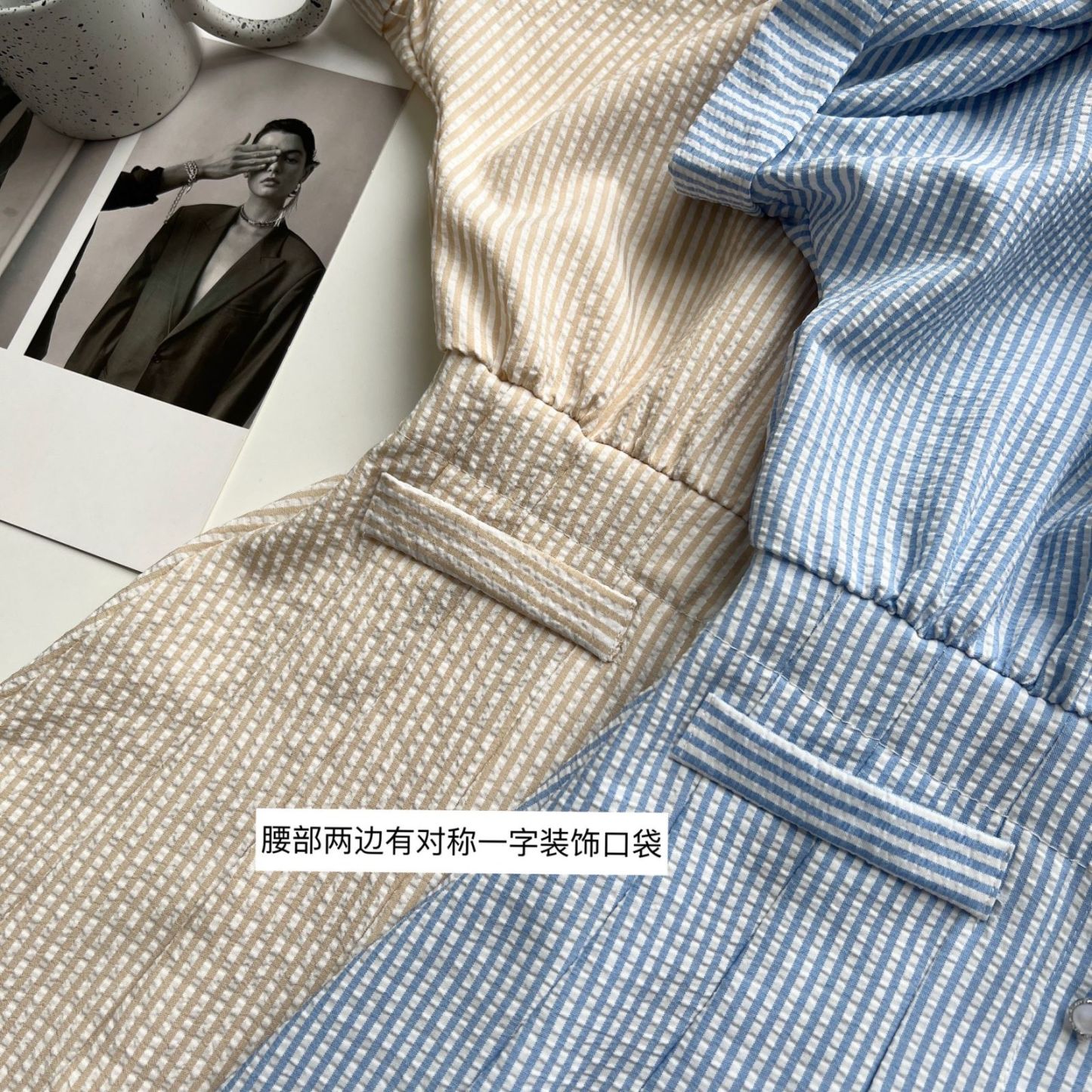 Nina Striped Shirt Dress 文艺范~条纹衬衫连衣裙*2Colors