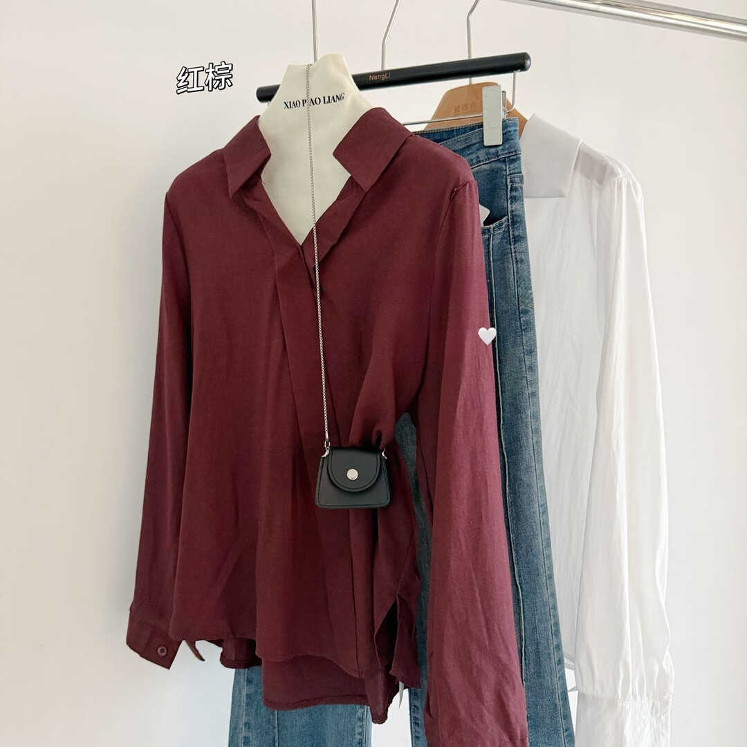  French Style High-End V-Neck Shirt* 6 Colors