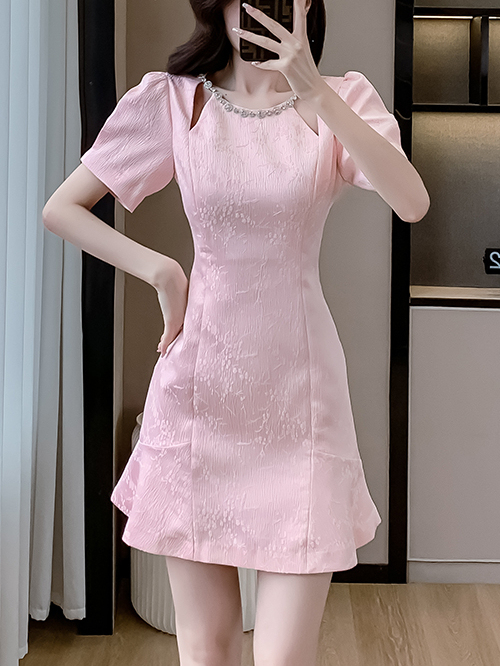 2024 Summer New Dress Slim-Fit Slimming High-End Exquisite Midi Dress for Women