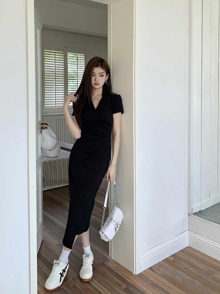 Classy OL Asymmetric Dress 气质OL风不对称连衣裙*2Colors