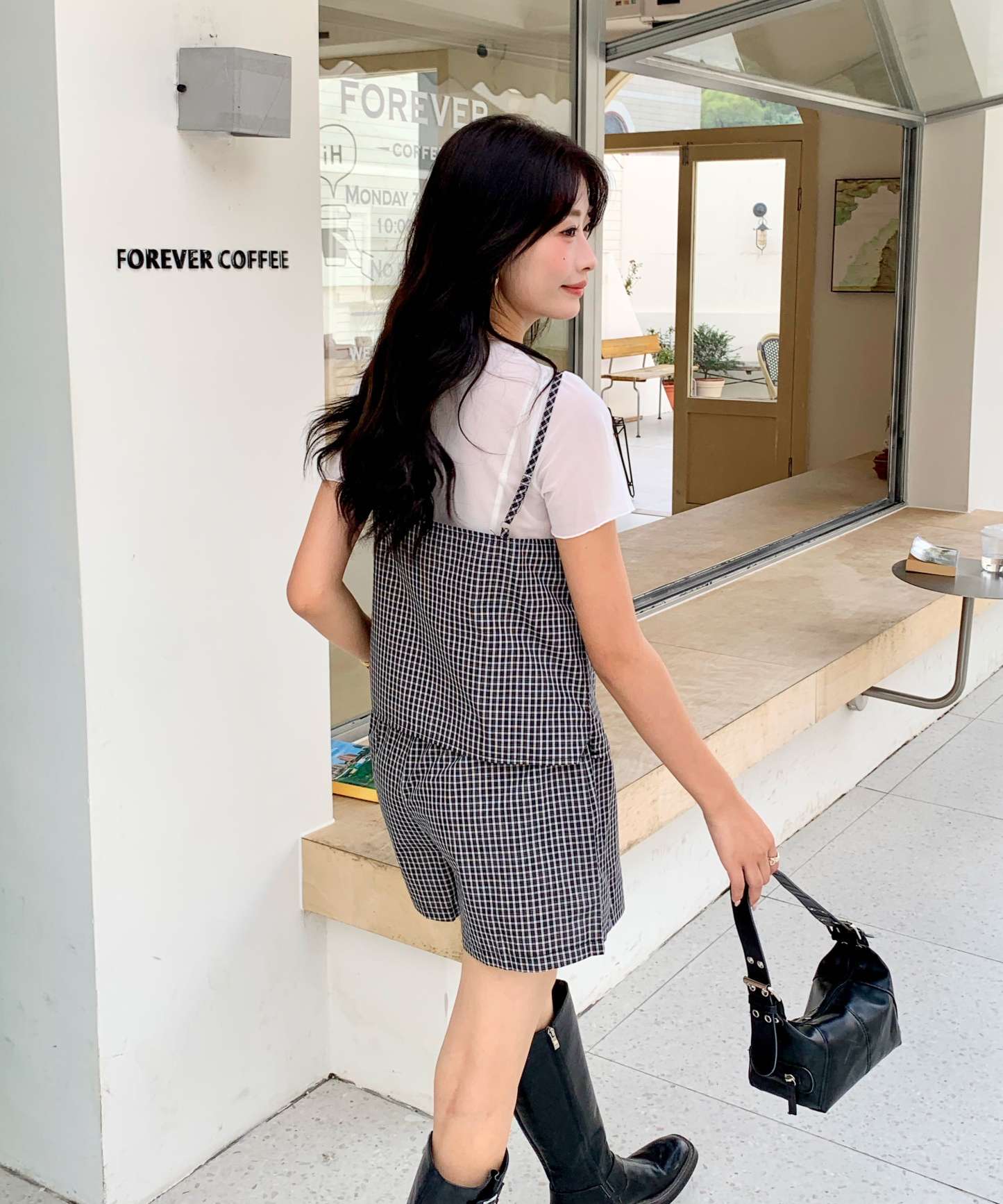 Chic Plaid Co-ord Set 格子吊带上衣短裤两件套*2 Colors