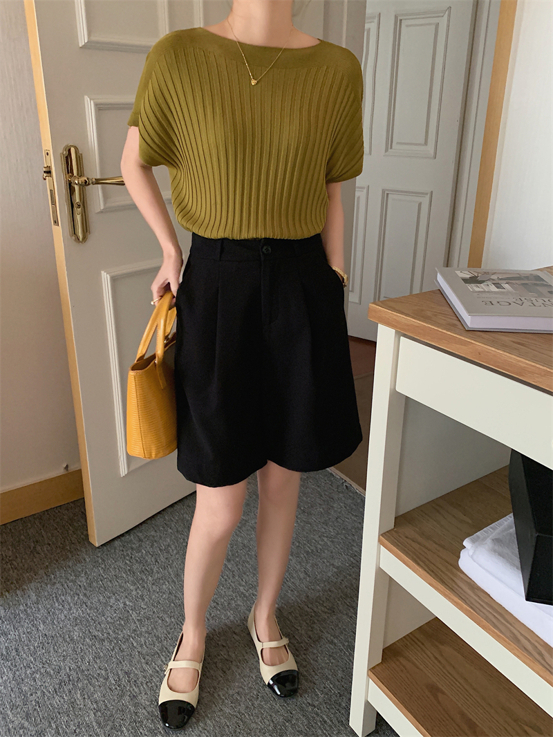 Ice Silk Knit Top 坑条冰丝针织上衣*6色