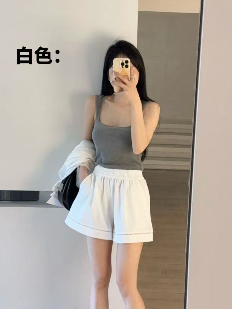 Eyelet A-Line Shorts 镂空A字短裤*4 Colors