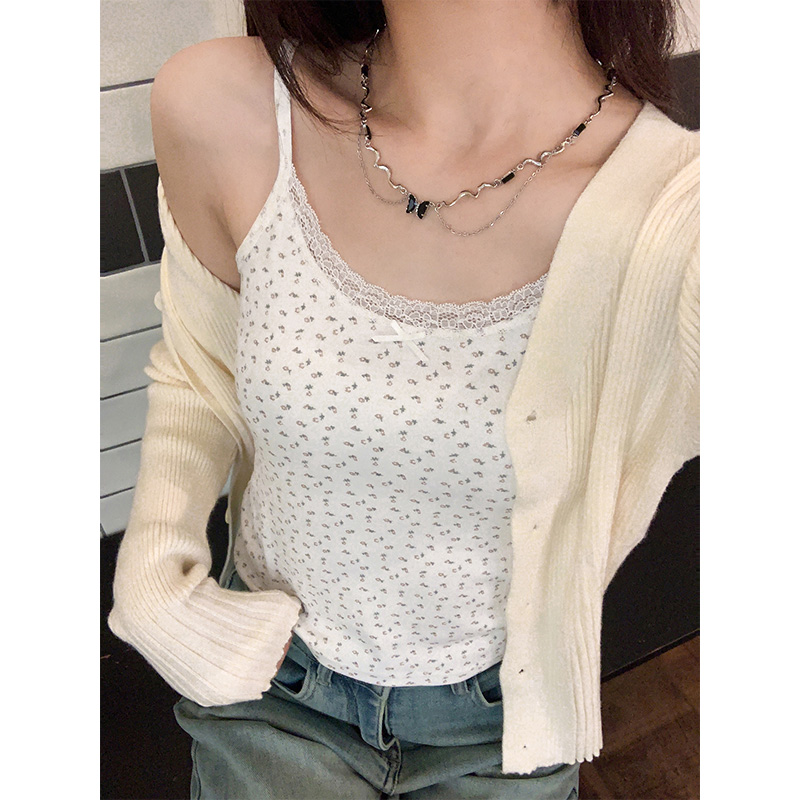 Vintage Floral Lace Cami 碎花蕾丝小吊带*3 Colors