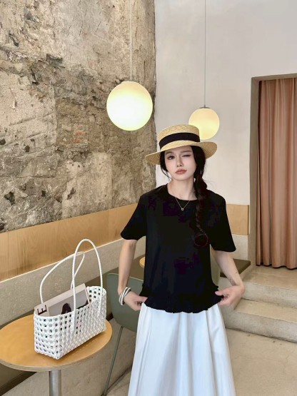 Ruffle Trim Top 木耳边上衣*5 Colors