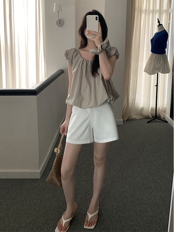 Puff Hem Tank Top 花苞休闲百搭背心*2 Colors