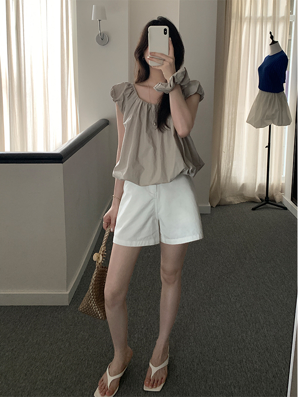 Puff Hem Tank Top 花苞休闲百搭背心*2 Colors